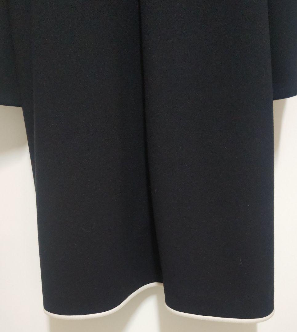 ヒルトンホテルで購入★新品ネイビー リボン刺繍コート★サイズ42