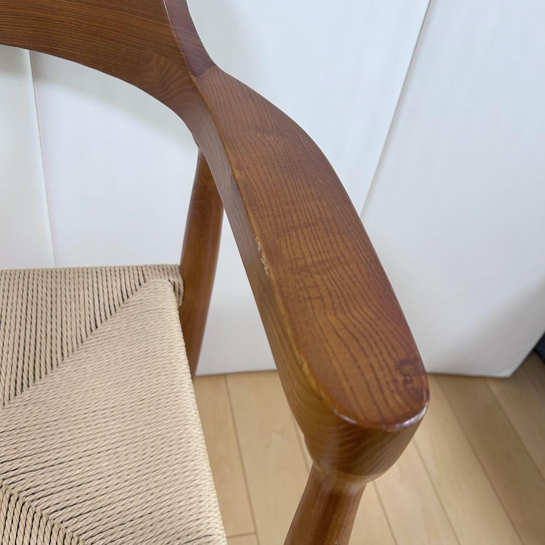 ペーパーコード　アームチェア　アッシュ　タンスのゲン ブラウン　天然木　無垢材②
