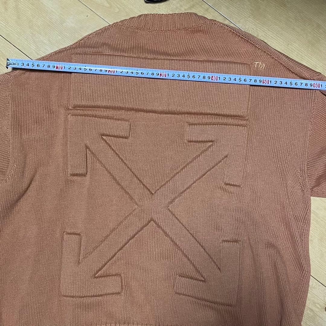 offwhite バックアローエンボスニット　シュプリーム