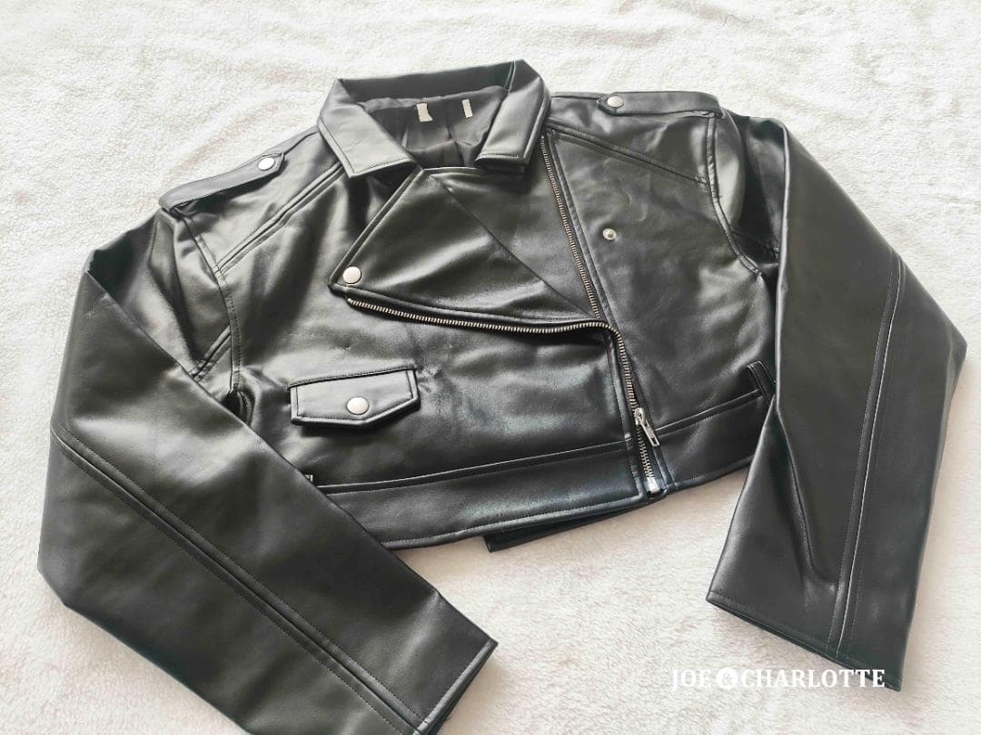 ダーリッチ darich ドロップショートライダースジャケット ブラック BLK