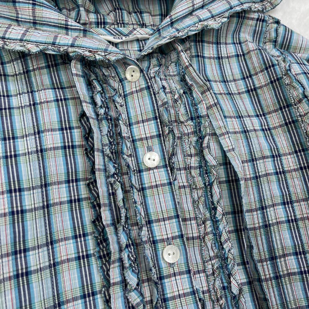 PINK HOUSE　フード付きチェックシャツ　長袖　金子功　ブラウス