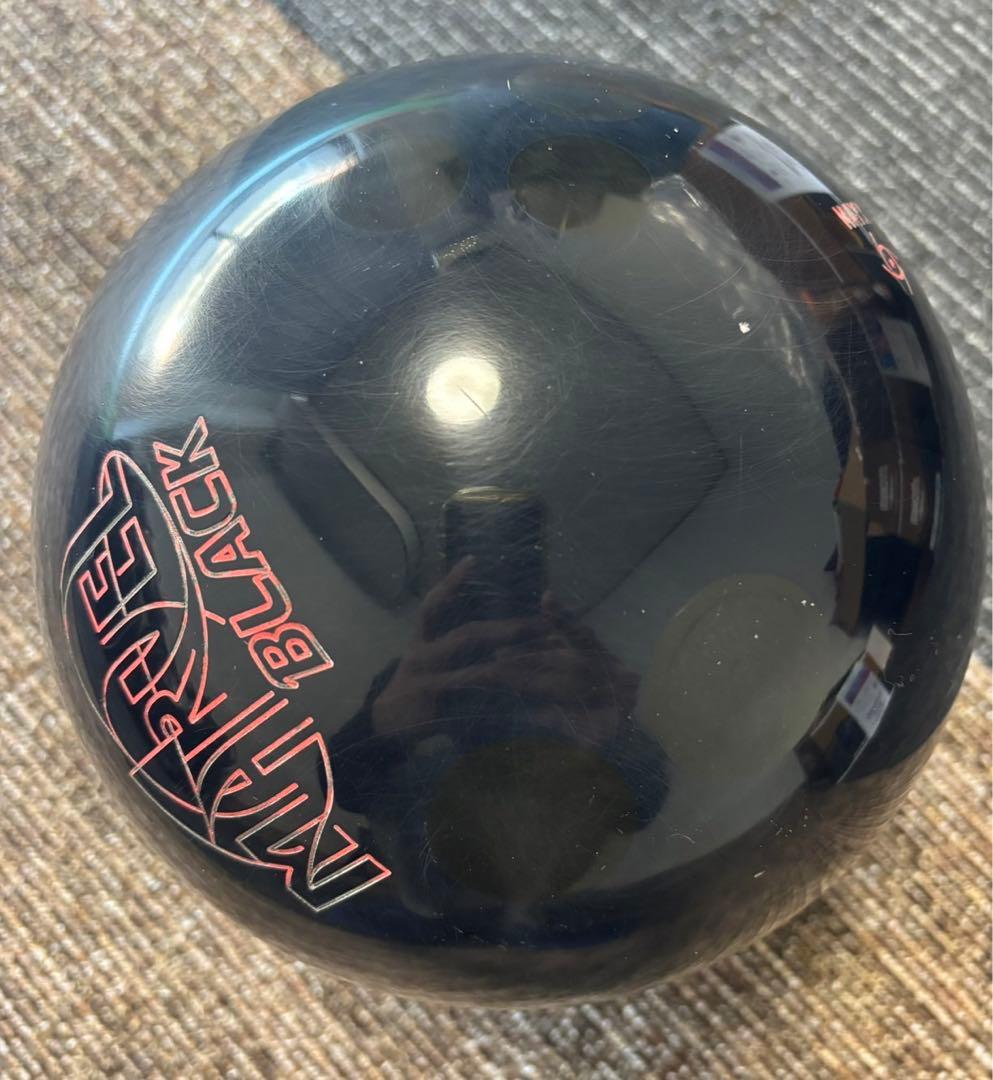 ボウリングボール　ストーム　マーヴェルブラック　15P 10G未満　プラグ済