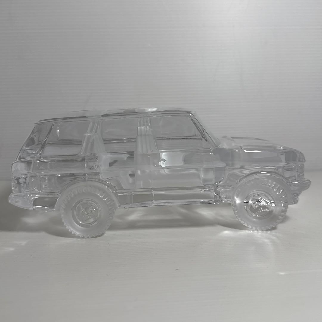 フランス製 ランドローバー レンジローバー クリスタルガラス 置物 車