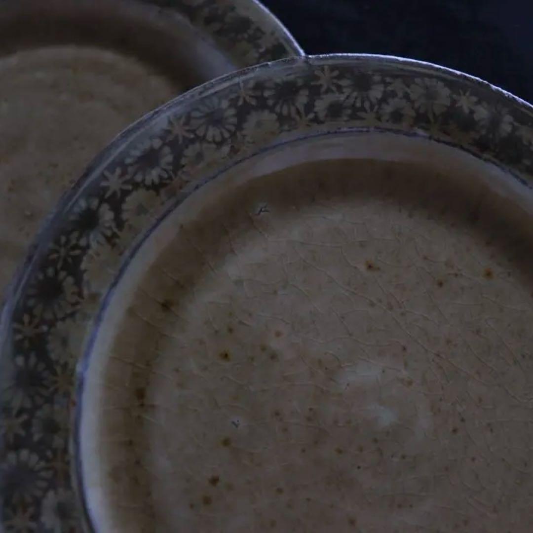 ☆川口武亮　小花印判押し　プレート　2枚セット