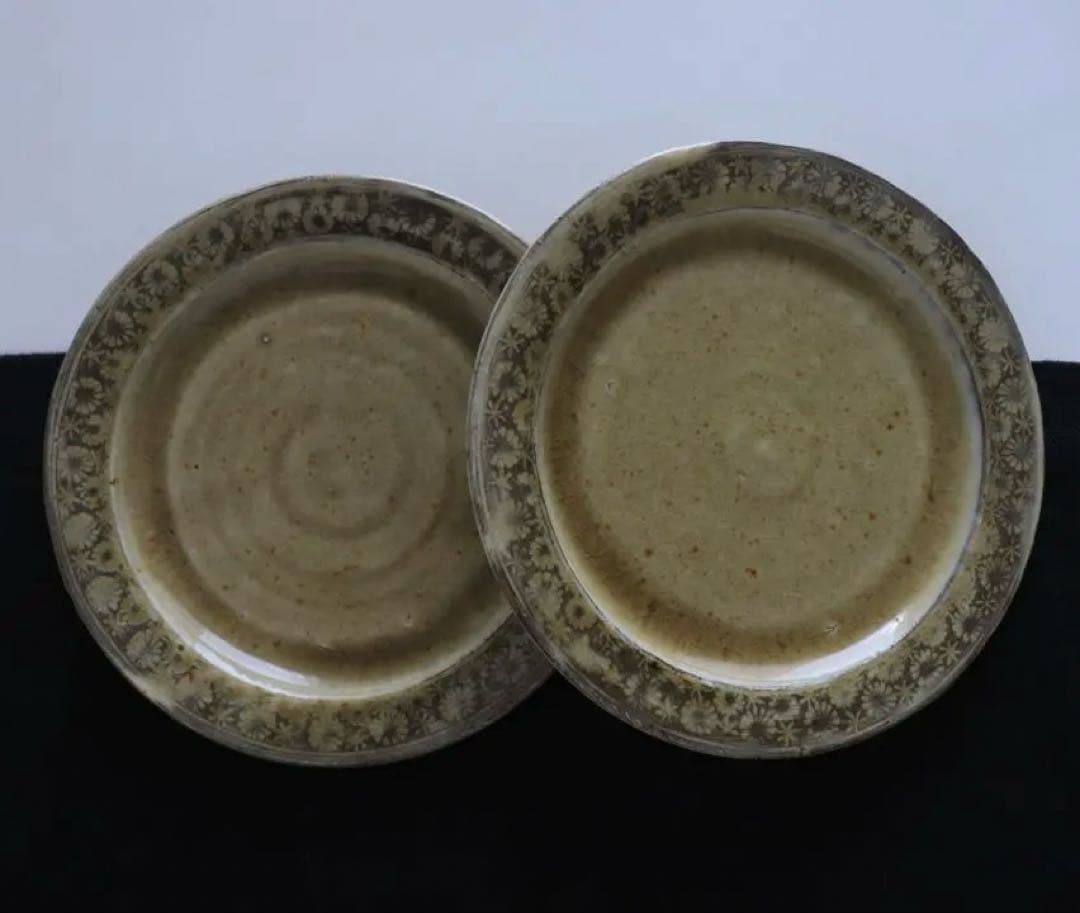 ☆川口武亮　小花印判押し　プレート　2枚セット