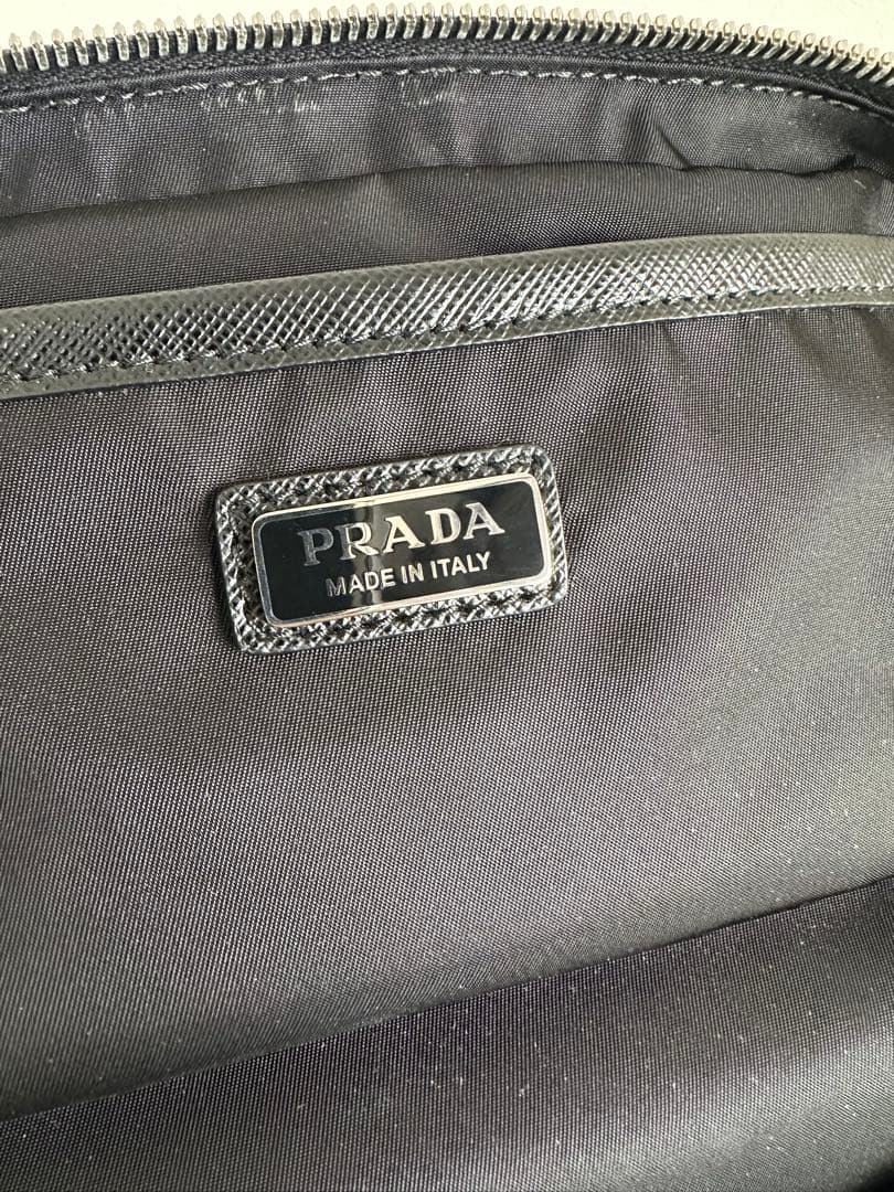 PRADA Re-Nylon サフィアーノレザー ハンドウエイト キャリーケース