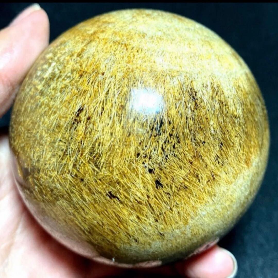 超特大　75mm ゴールドルチルクォーツ　金針水晶　パワーストーン