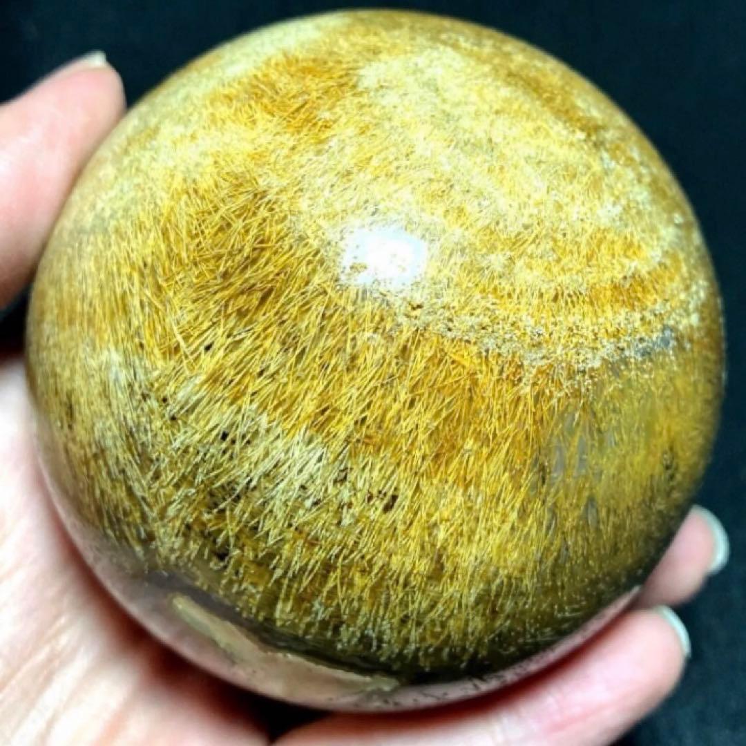 超特大　75mm ゴールドルチルクォーツ　金針水晶　パワーストーン