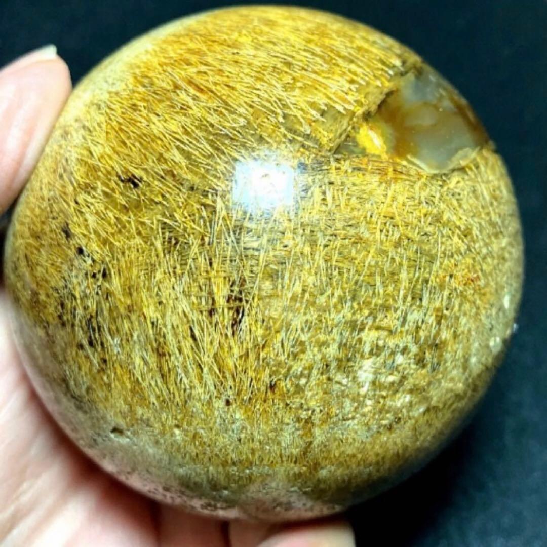 超特大　75mm ゴールドルチルクォーツ　金針水晶　パワーストーン