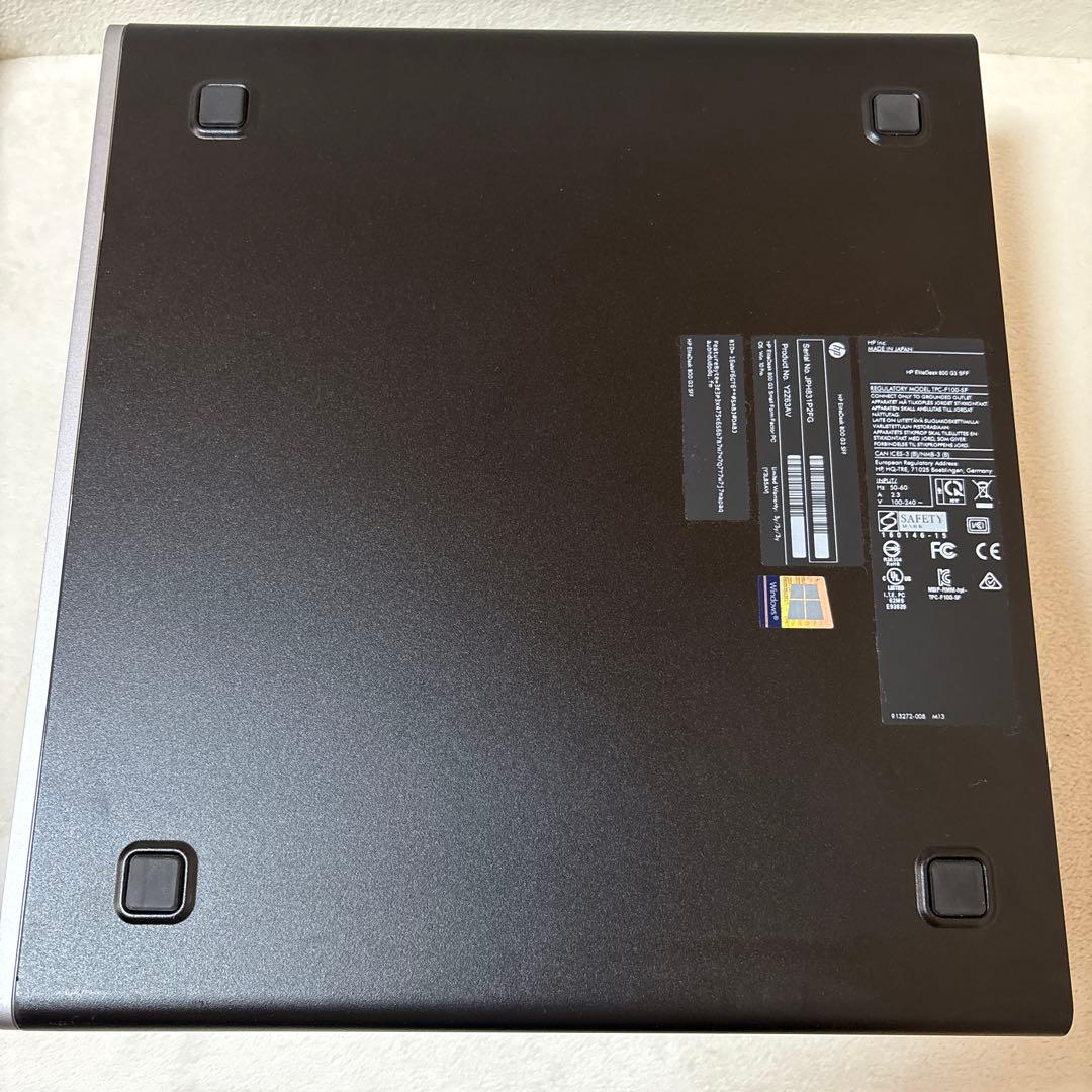 美品　HP EliteDesk 800 G3 SFF i7 SSD搭載
