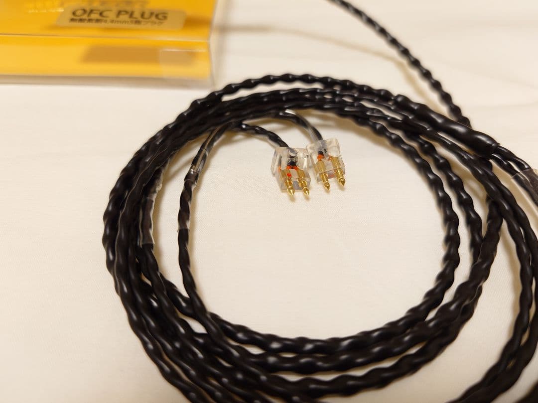 【美品】FitEar 純正リケーブル 007B 4.4mmバランス OFCプラグ