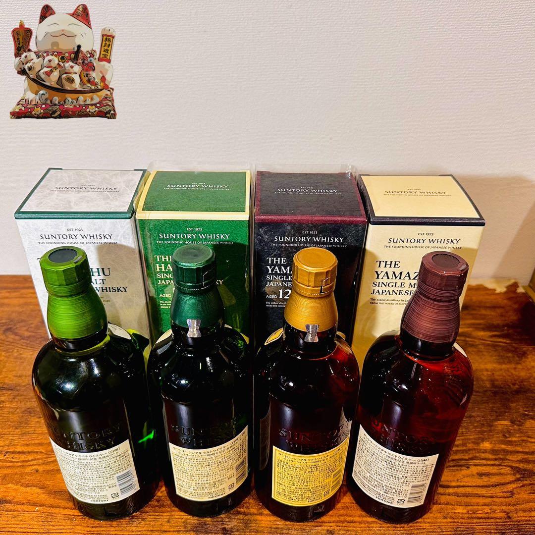 【希少】山崎 白州 100周年記念蒸溜所ラベル NV 12年 箱付 4本