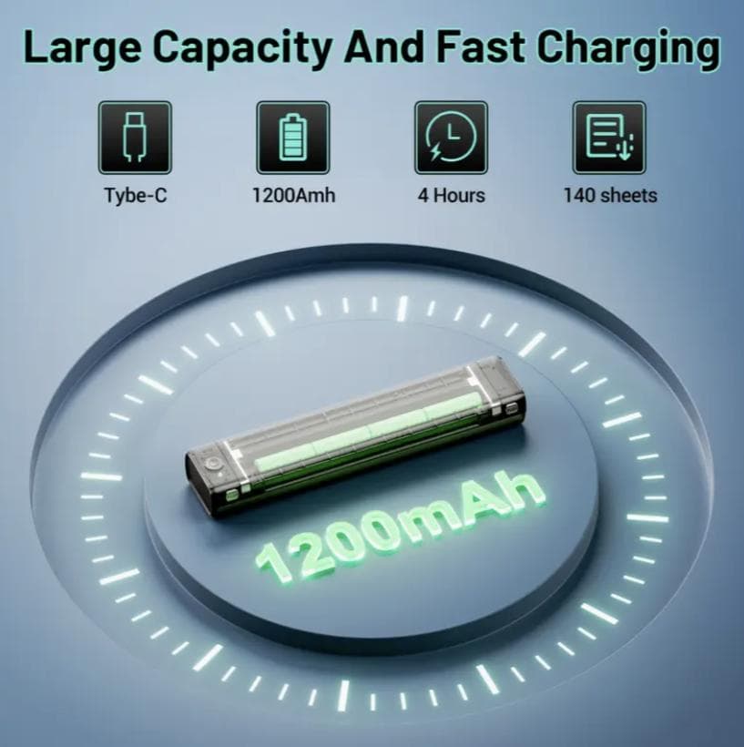 ワイヤレスポータブルプリンターコンパクトインク不要