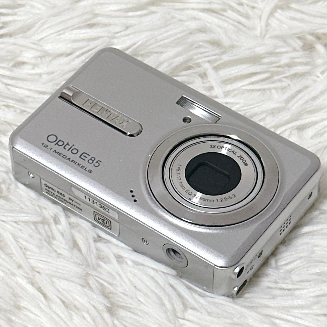 【極美品】PENTAX Optio E85 デジカメ シルバー 箱付き カメラ