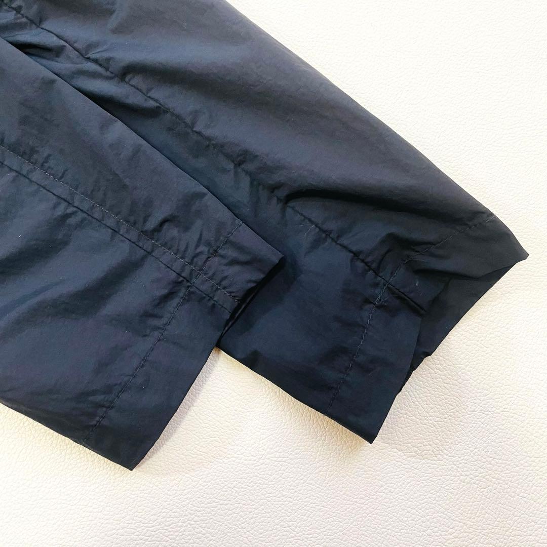 6374【美品】TFW49 ステンカラーコート　撥水　ナイロン　ブラック
