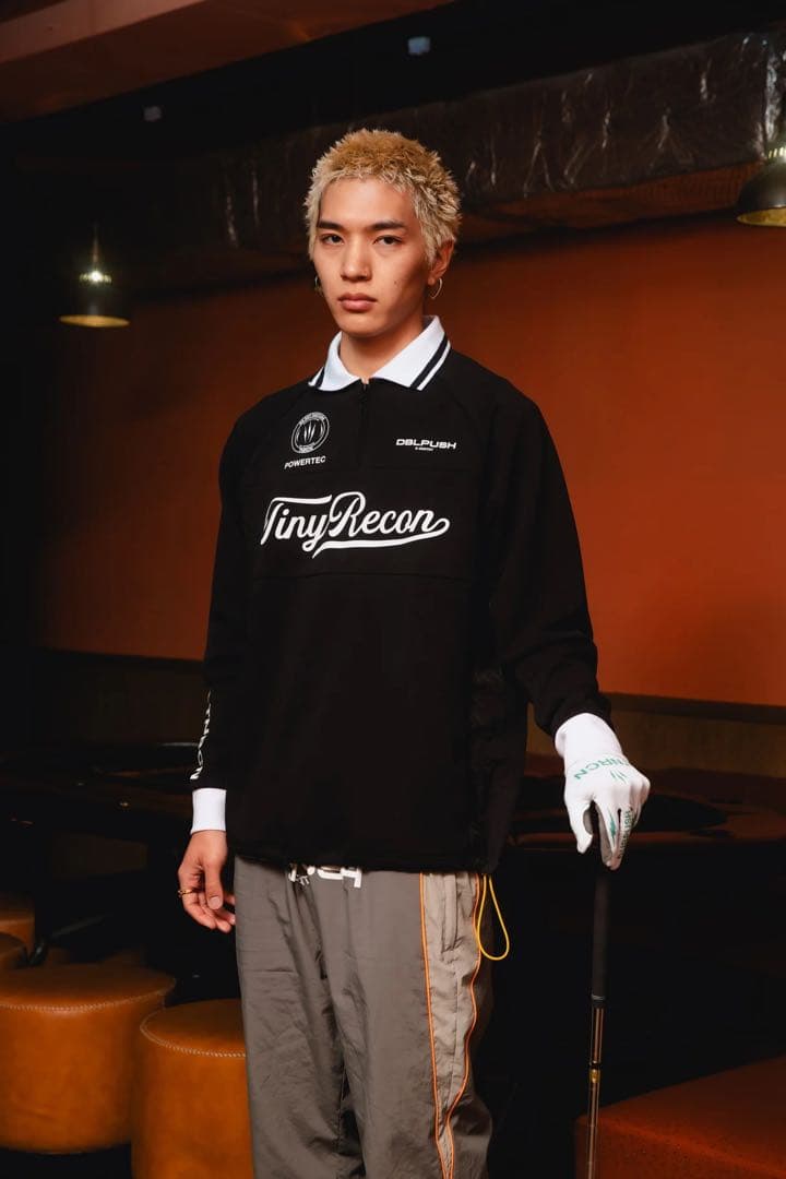 TNRCN HALF ZIP POLO BLACK RUFFLOG サイズL