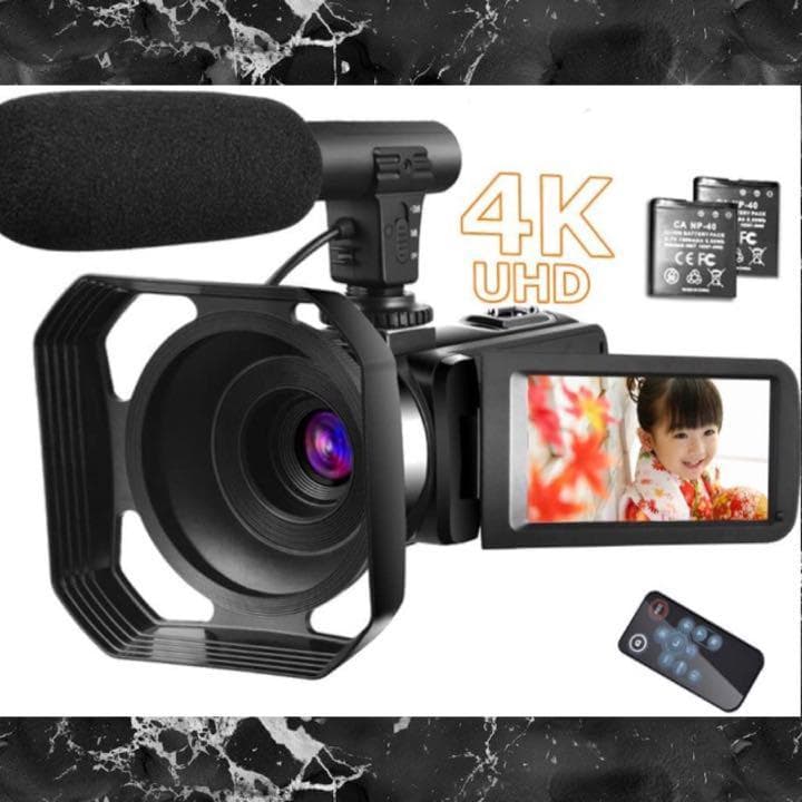 超豪華セット❣初心者でも簡単にプロ級の本格的な撮影が可能♪❤4Kビデオカメラ