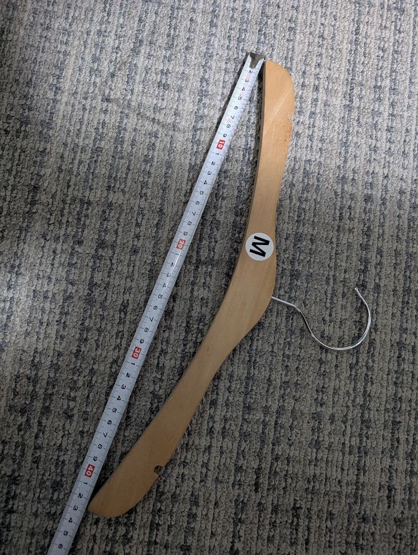 平ハンガー　木製ハンガー　平型木製ハンガー　和装用ハンガー　35本 まとめ売り