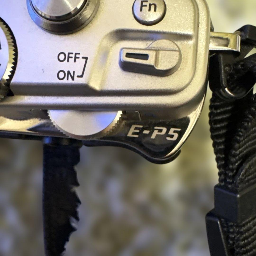 オリンパスOLYMPUS PEN E-P5 ボディ黒／銀(シャッター数少ない)