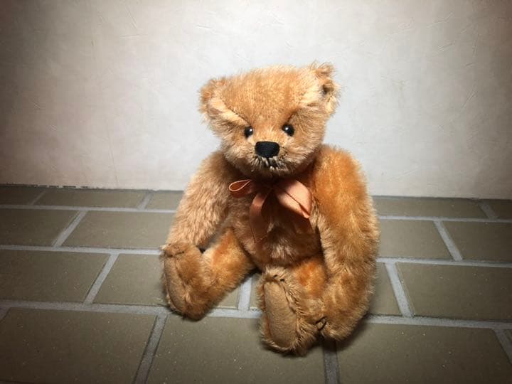 ブランク ボタン、シュタイフ 社アンティークテディベア、アプリコット モヘア