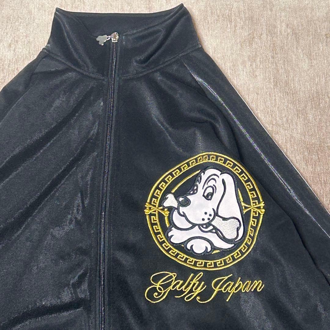 美品　GALFY 大型犬　ジャージ　セットアップ　サイドライン　金ロゴ　XL