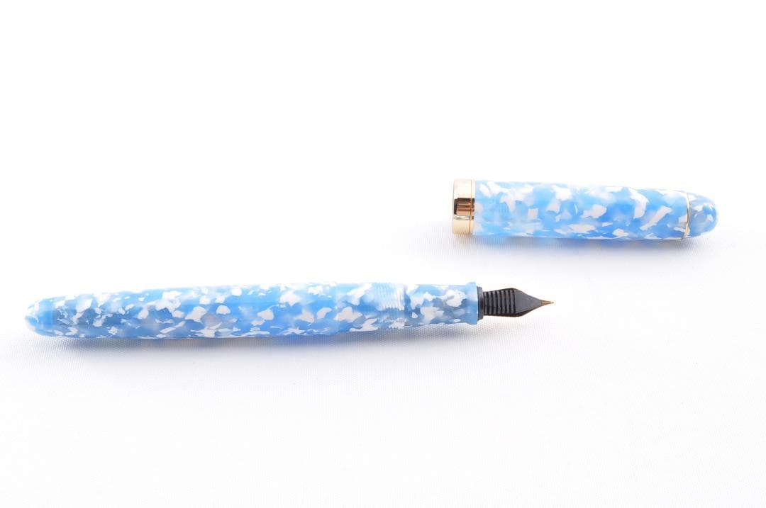 新品 大西製作所 ハンドメイド 万年筆 手作り 【空色】