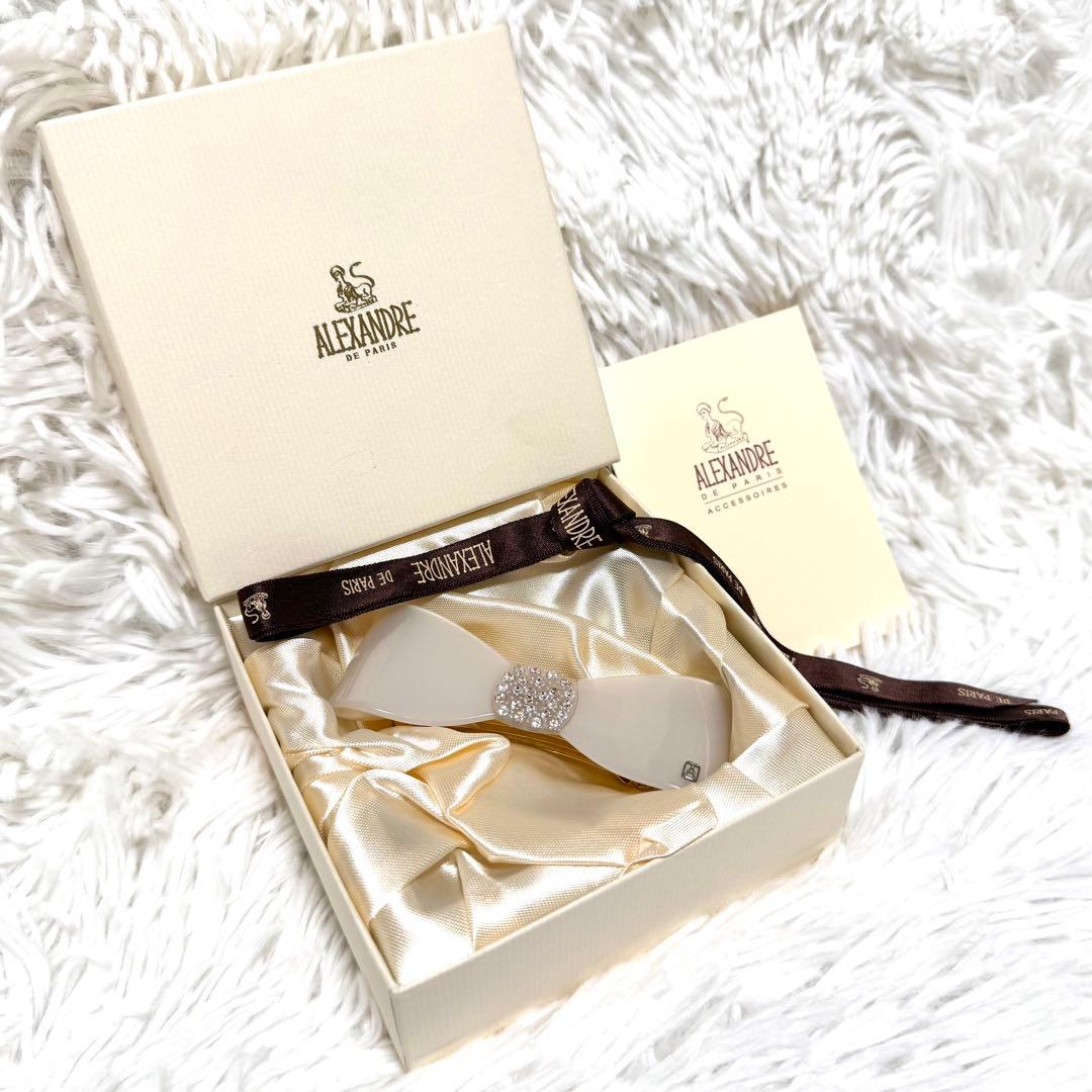 アレクサンドルドゥパリ キティ リボン ビジュー バレッタ