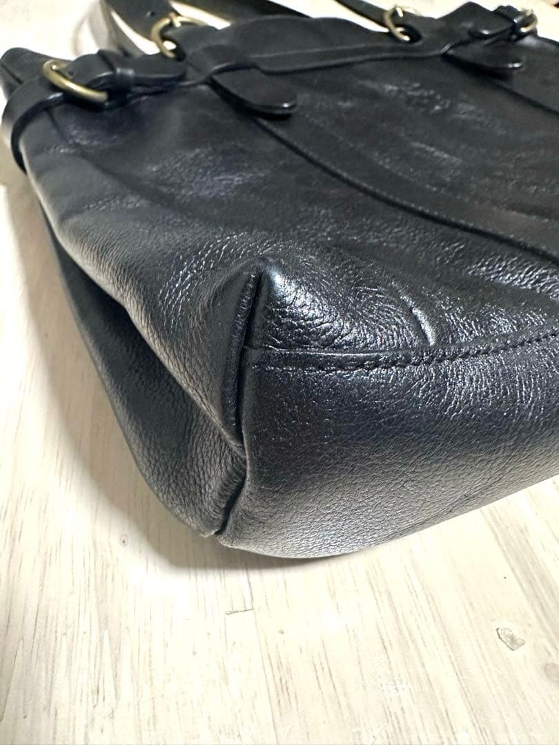 【メッツ】【美品】ILBISONTE イルビゾンテ レザー ブラック