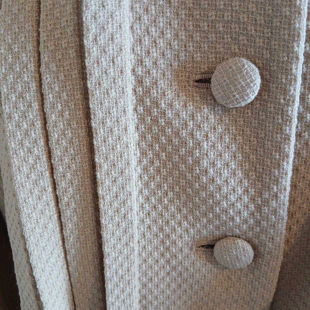 ストリートオルガン　コート ベージュ　花　刺繍