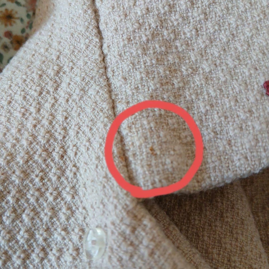 ストリートオルガン　コート ベージュ　花　刺繍