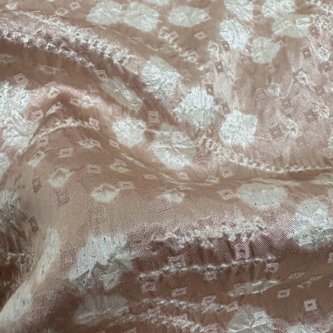 デ*ー様 付下げ 絞りの素晴らしい加工 紋なし 正絹 AK-5504