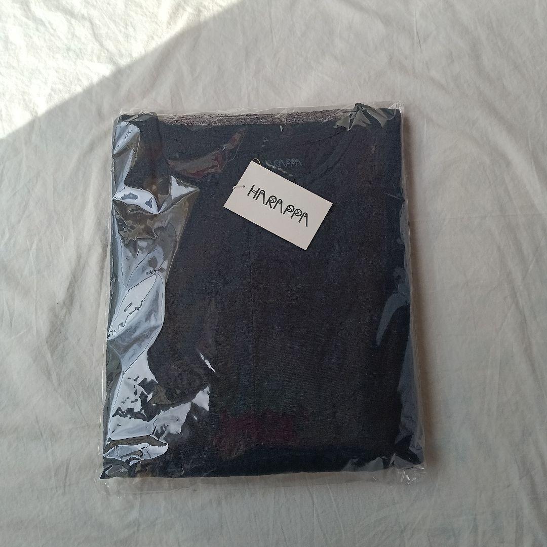 はらっぱ会津木綿スモックワンピース黒緑未使用品