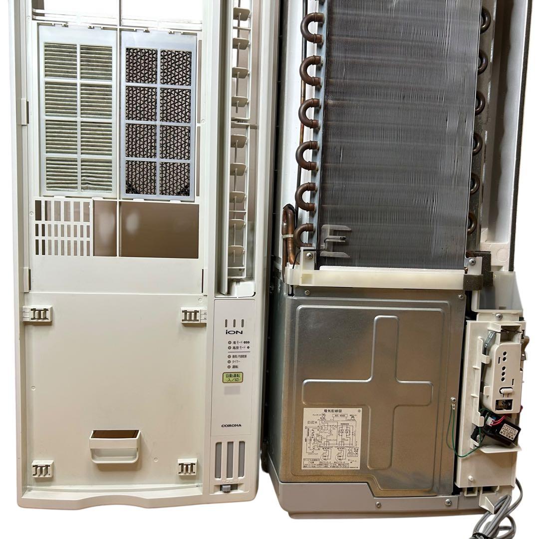 極美品 CORONA コロナ 窓用エアコン 取付枠 リモコン 取説付属 分解清掃