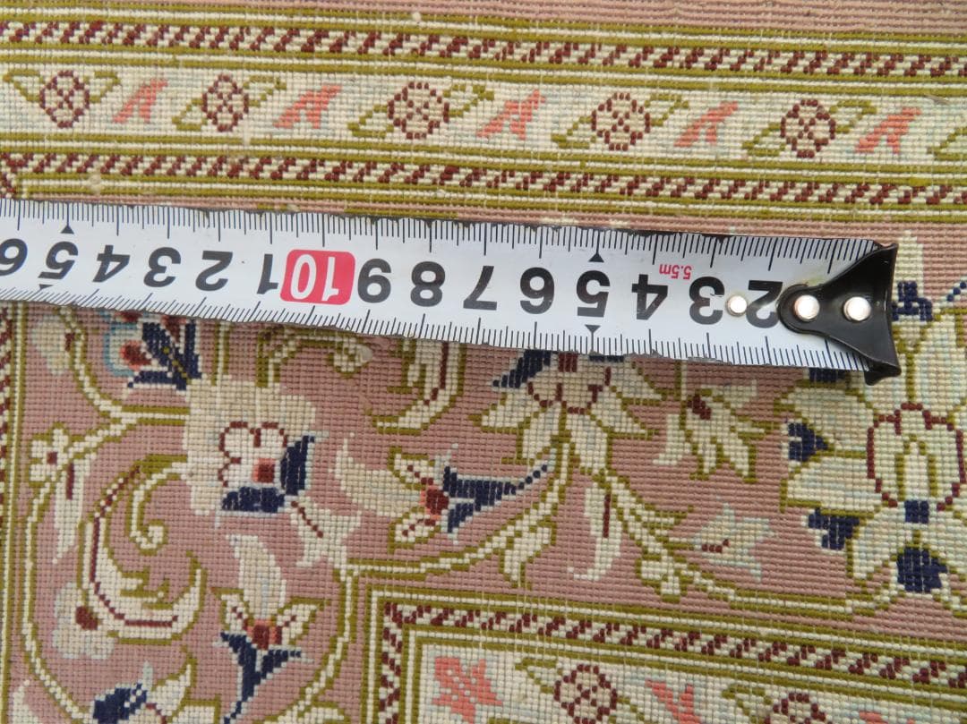 ■P042■美品■ペルシャ絨毯■イラン■クム産■高級■カーペット■ラグ