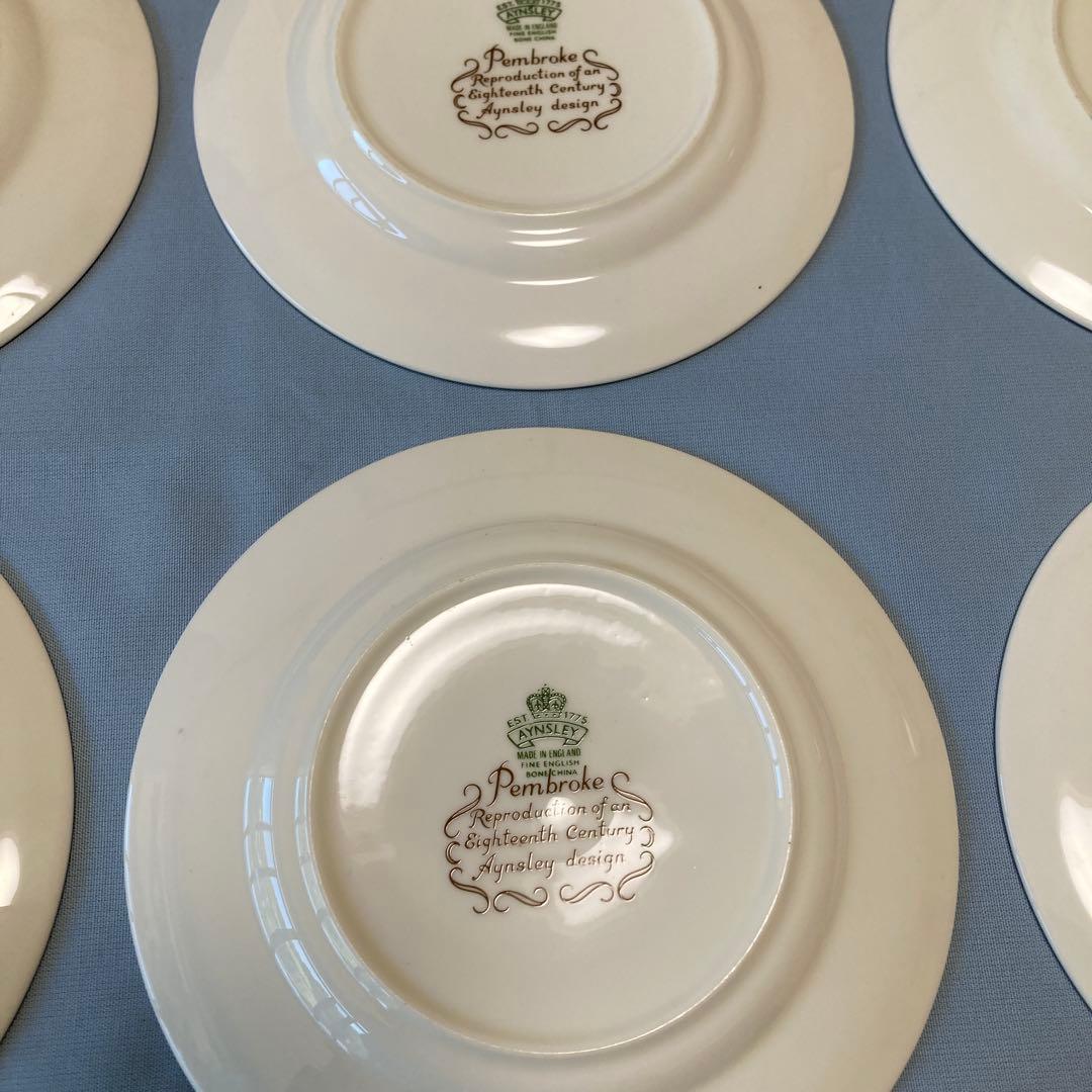Aynsley エインズレイ　ペンブロック　デザートプレート　皿　6枚セット