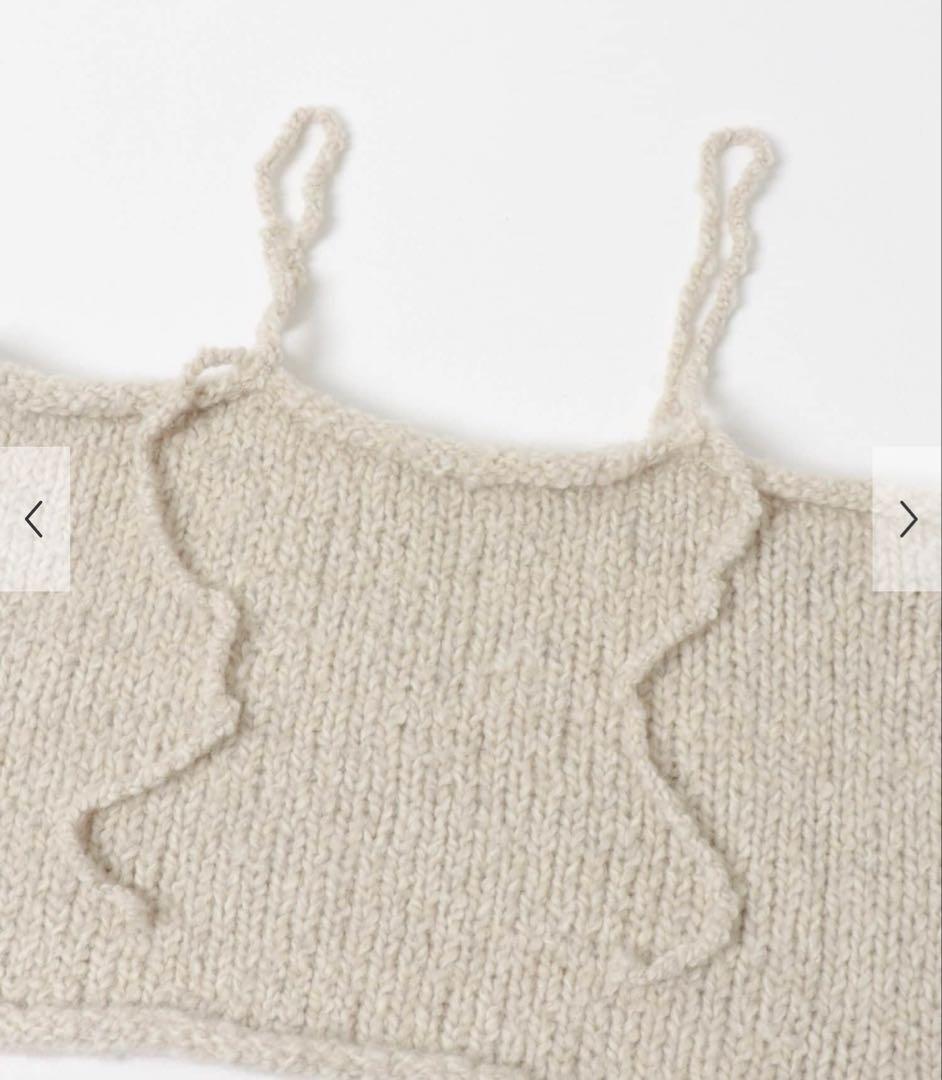 新品　かぐれ　今季　 2025秋冬　アルパカウールブークレニットキャミソール