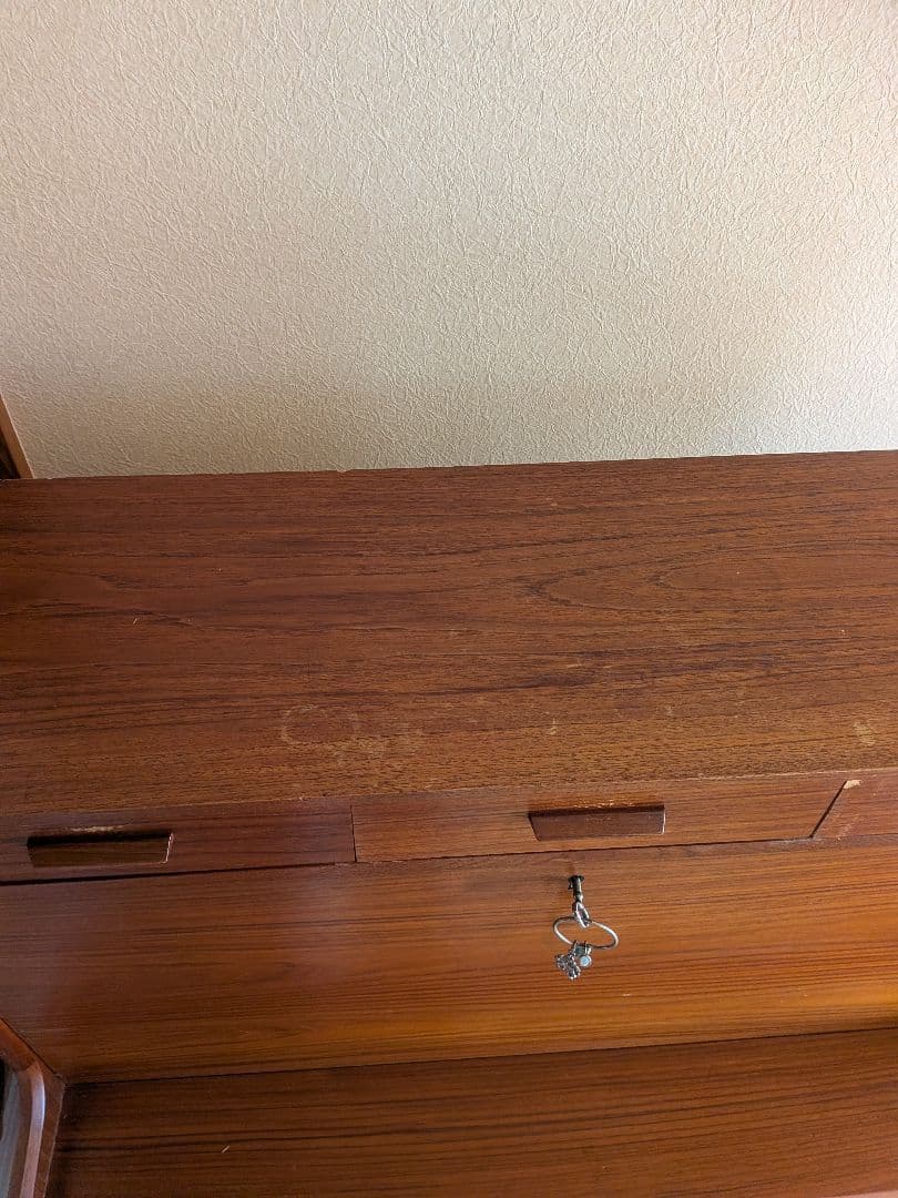 木製デスク 収納付き　ライティングビューロー