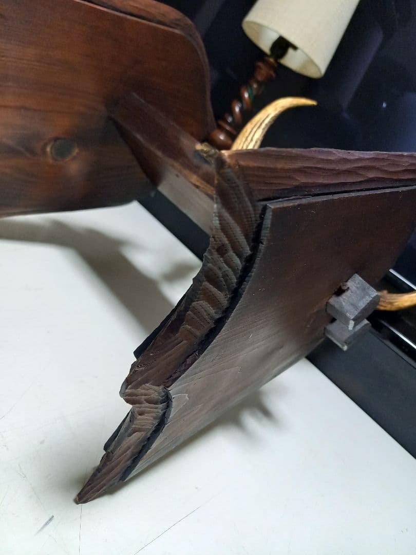 希少　アイヌ　民芸　楔　手彫り　ヴィンテージ　ハンティングトロフィー