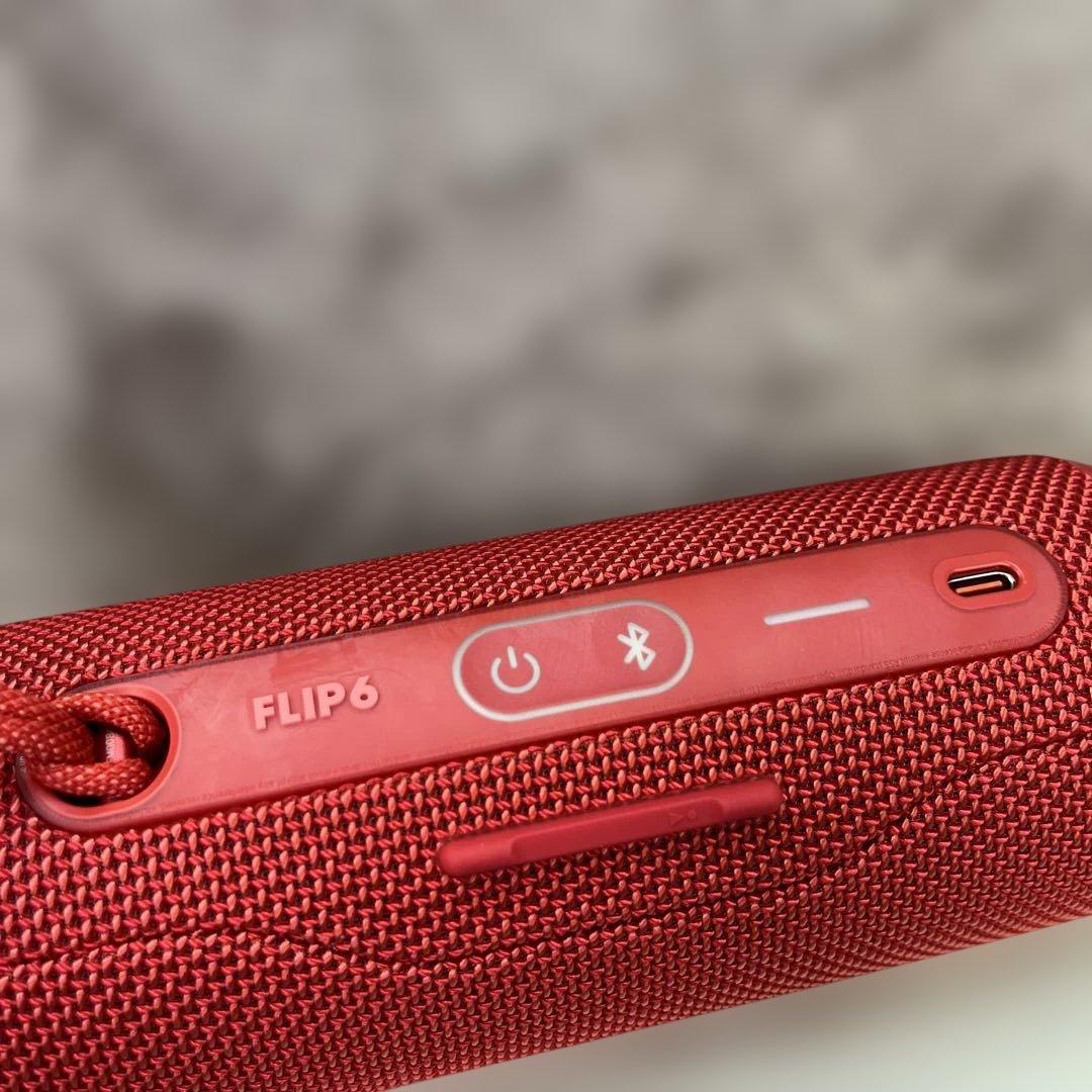 動作◎　JBL FLIP 6 ワイヤレススピーカー レッド Bluetooth