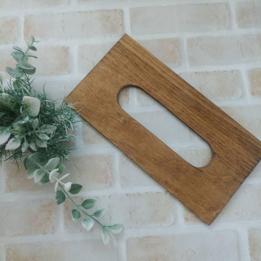 木製ボックスティッシュケース  ハンドメイド 試作品 004