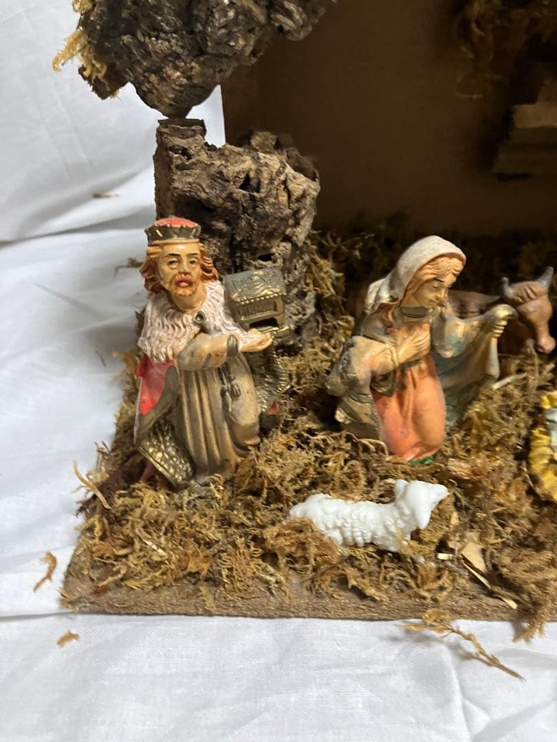 イタリー製 クリスマス プレゼピオ 馬小屋 降誕セット 手作り 人形11体付