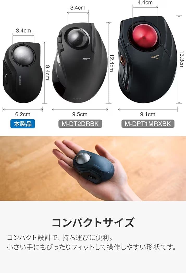 s*1様 ELECOM 人差し指操作タイプマウス 34mm