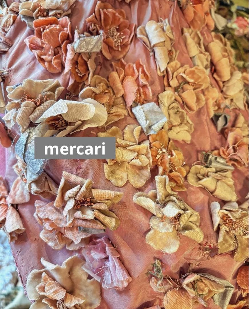 ★SALE★フランス アンティーク　稀少　布花　パニエ　クリノリン