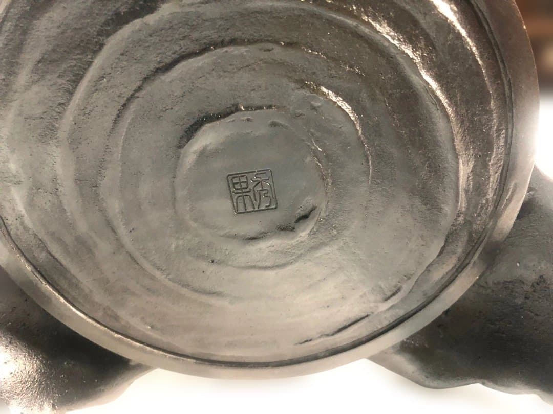 メルです　銅製　薄端　花器　　秀果造　飾り　美品