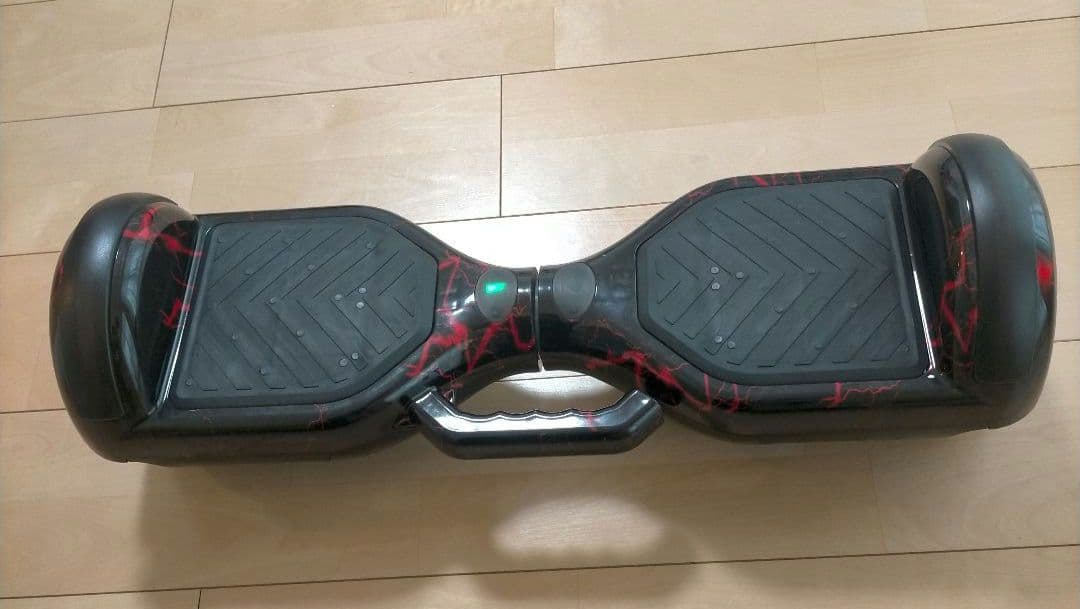 ★バランススクーター★ブラックレッド LEDライトBluetoothスピーカー