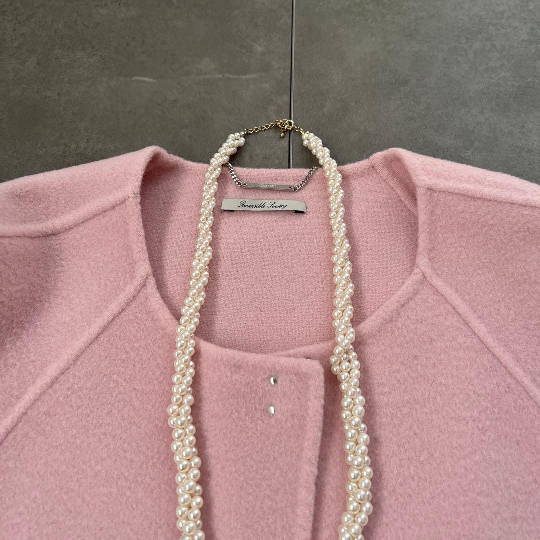 CELFORD（セルフォード）ピンク リバーケープジャケット ウール混紡　美品①