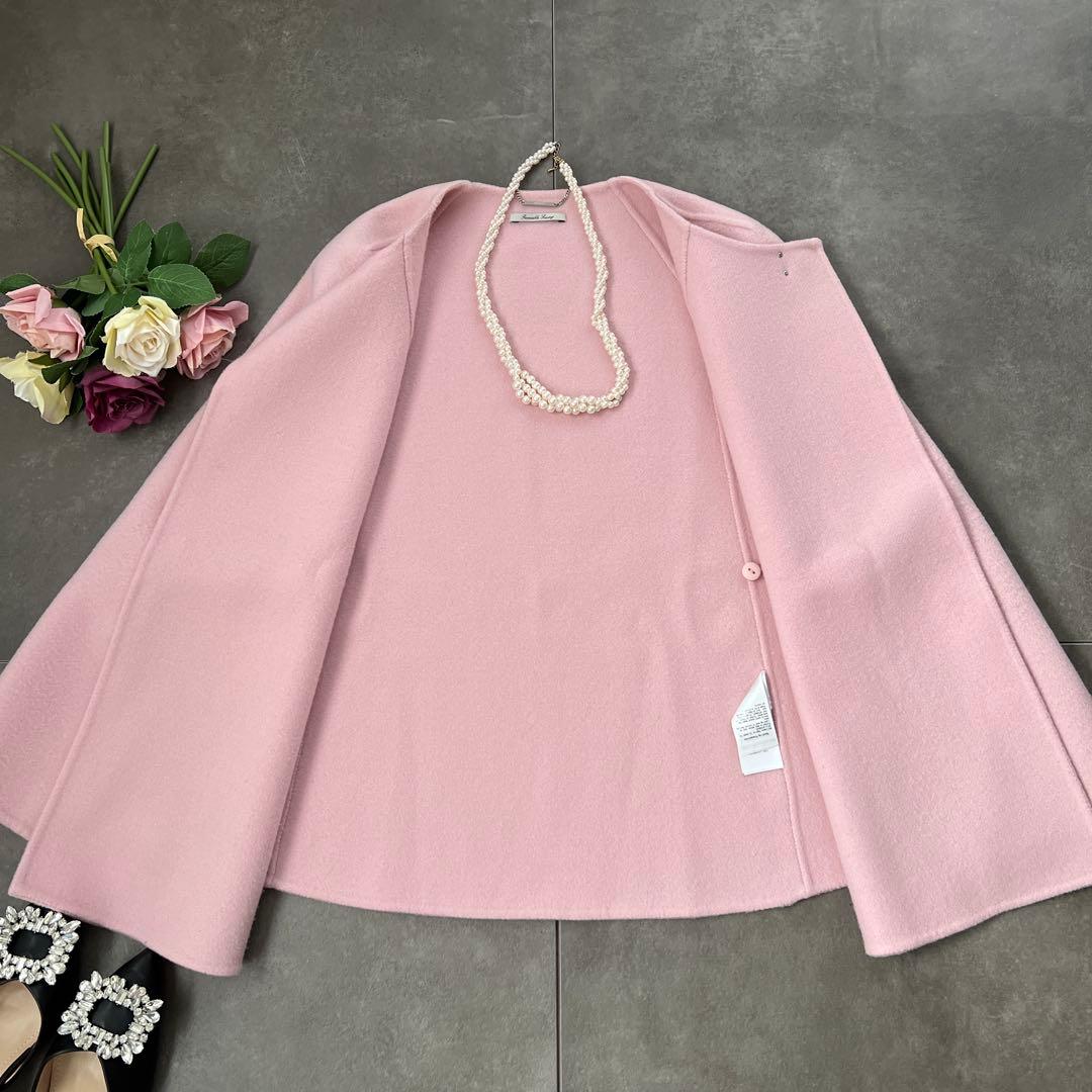 CELFORD（セルフォード）ピンク リバーケープジャケット ウール混紡　美品①