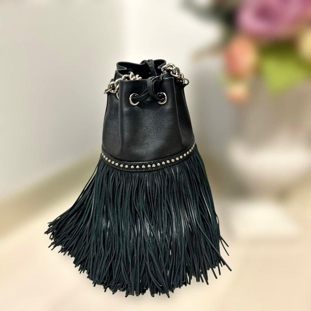 J&M Davidson フリンジカーニバルミニ ブラック 美品 2wayバッグ