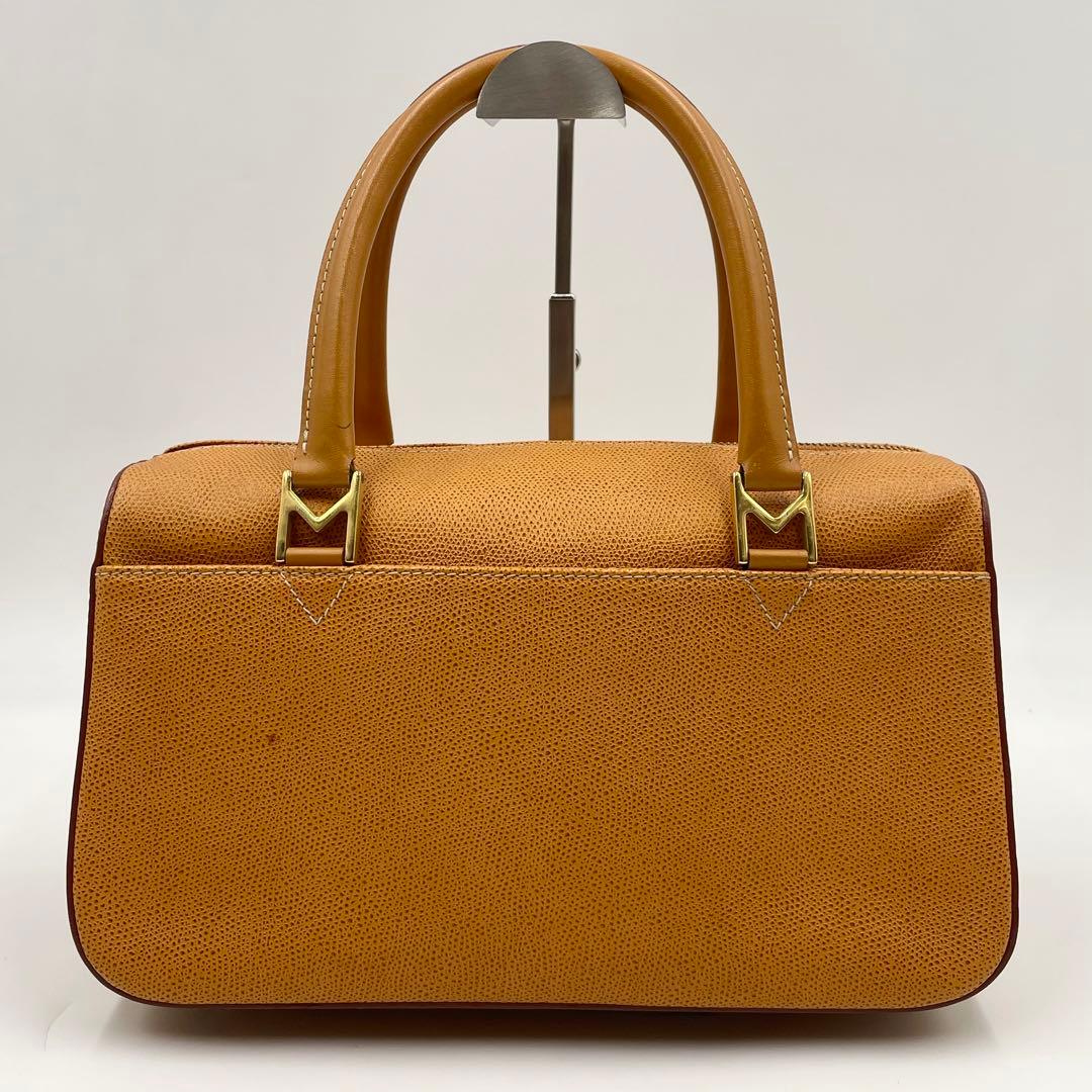 【美品】 モラビト MORABITO ミニボストンバッグ　ブラウン レザー