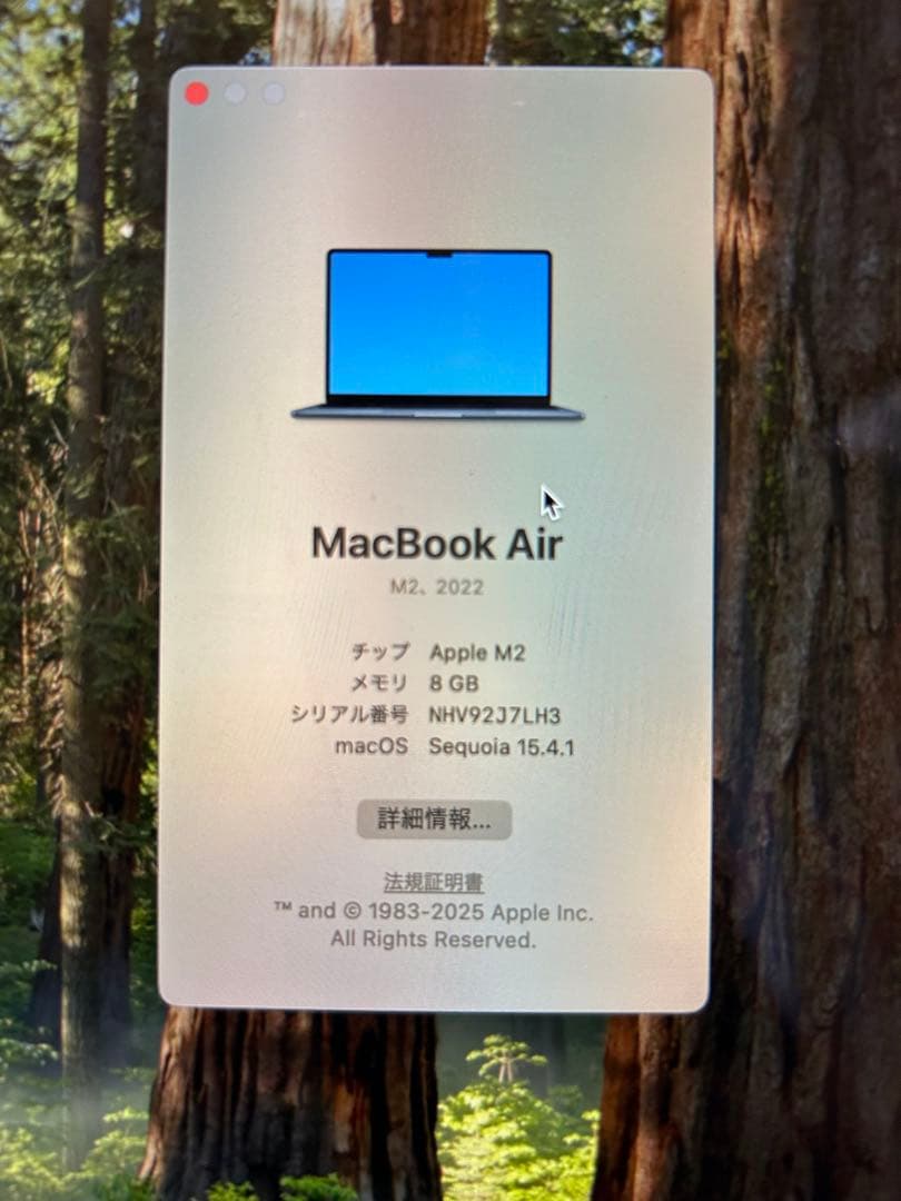 MacBook Air 2022 M2 元箱付属品完備 8GB/256GB